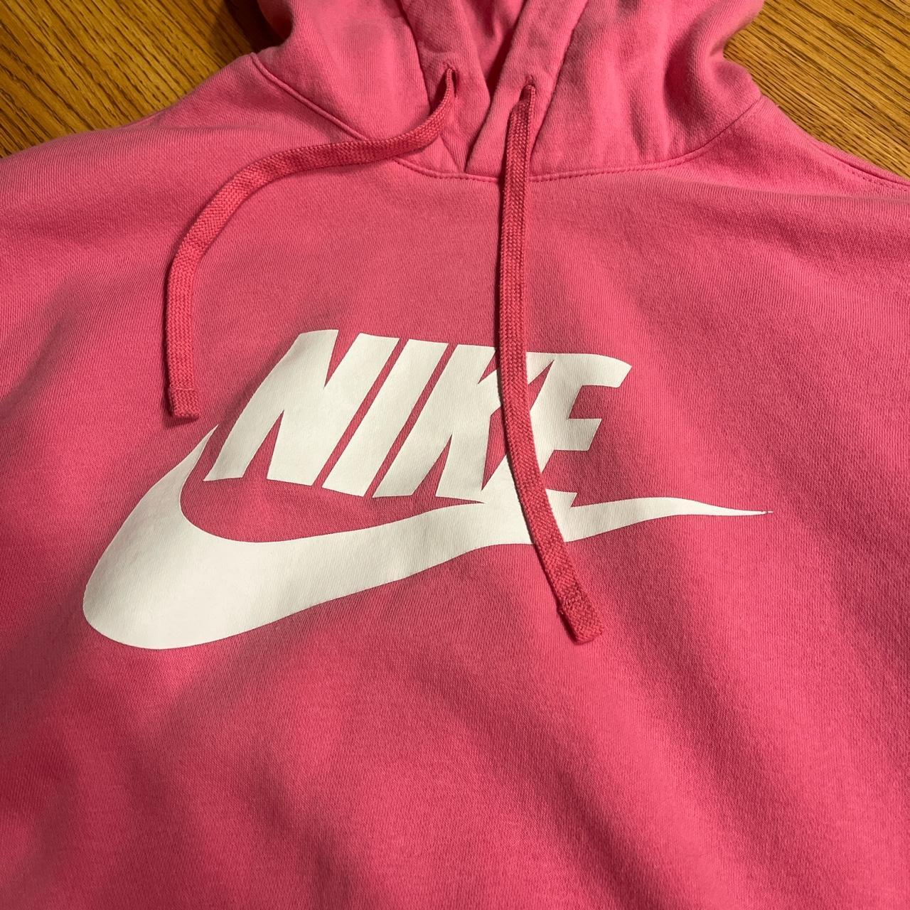 Nike Pink hoodie no flaws - Depop