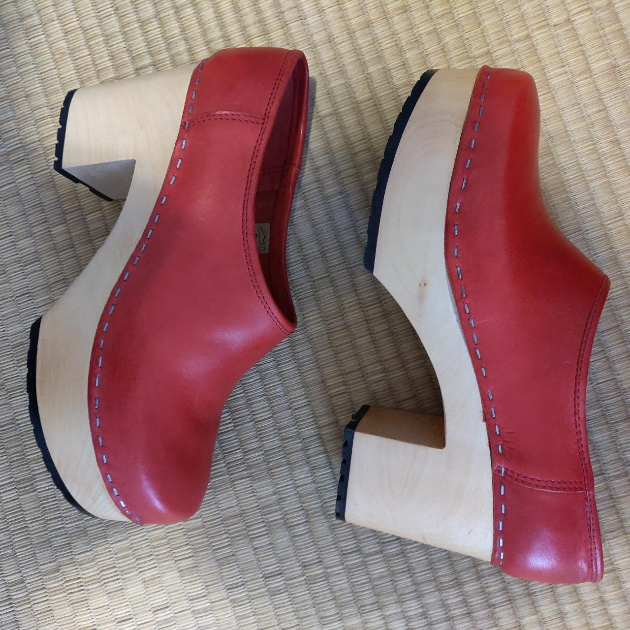 Swedish Hasbeens Bettan clog in red Really cool. Depop