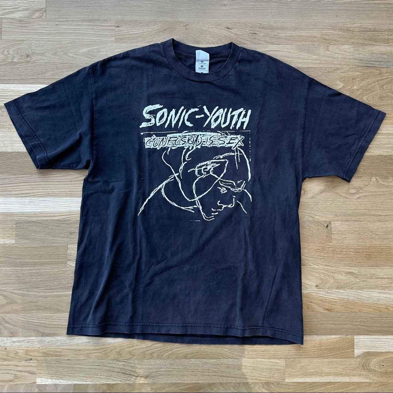 Vintage Sonic Youth confusion is sex shirt, pit to...