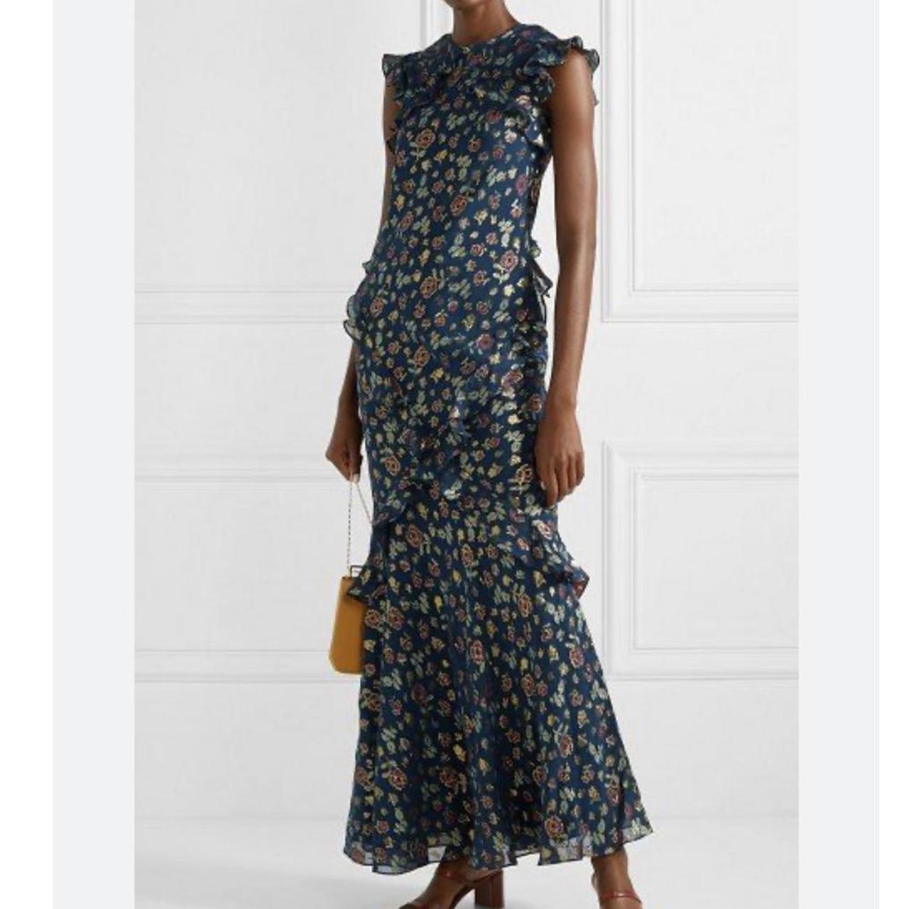 Saloni Tamara Ruffled Maxi Dress size UK 14 brand... Depop