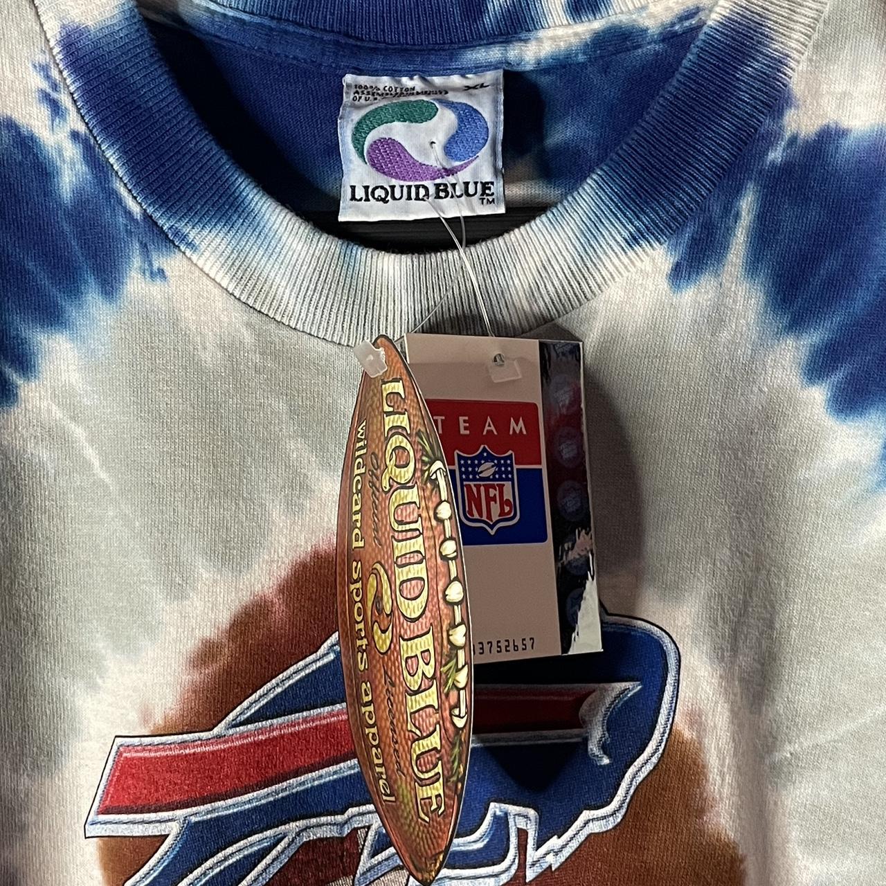 Exact 1 Buffalo Bills Football Vintage sz Medium liquid blue T-shirt Tye  Dye NFL