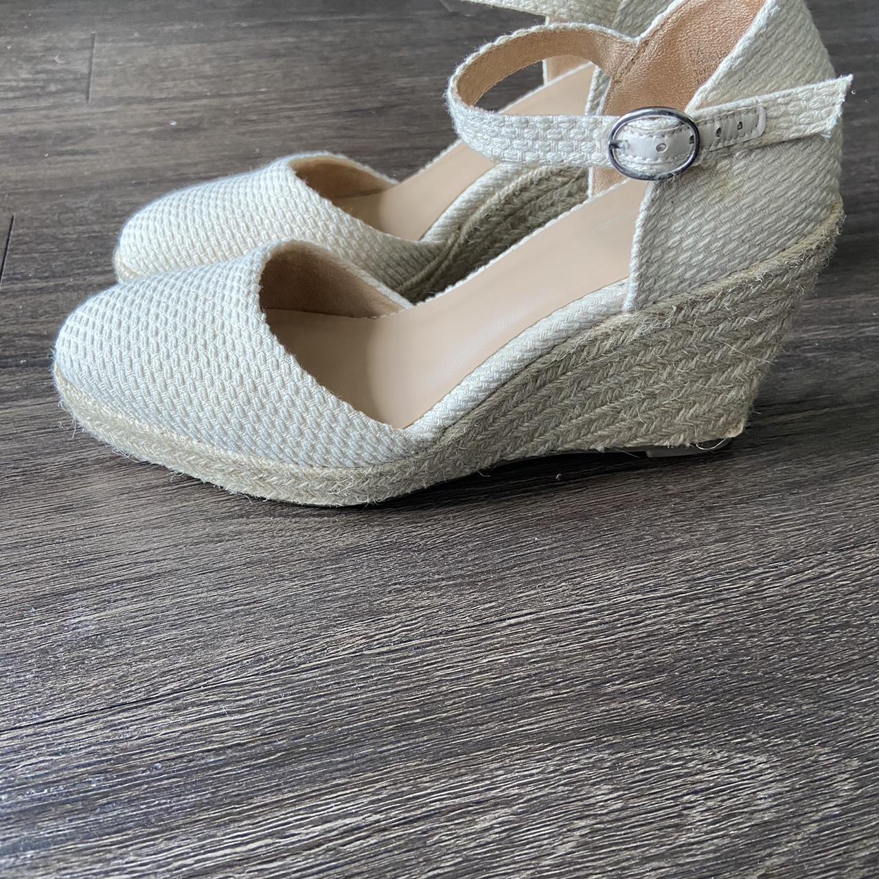 A New Day Women's Cream Espadrilles Depop