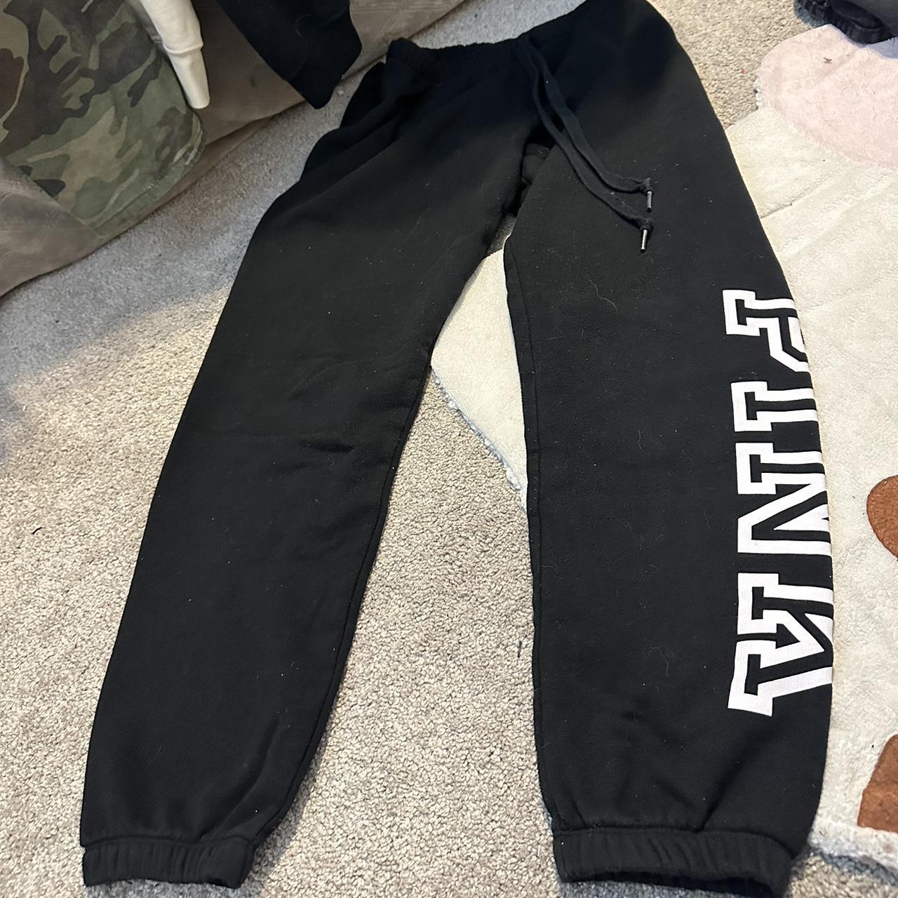 black PINK sweat pants tags brandy melville Depop