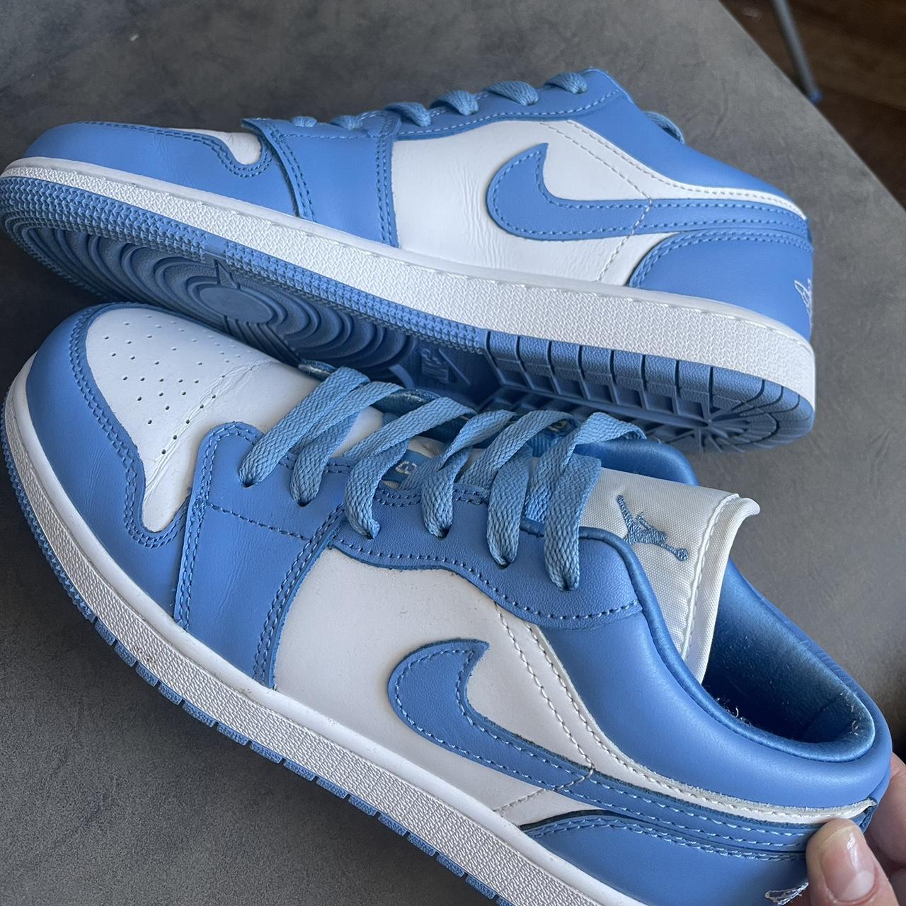 Air Jordan 1 Low - Blue & White UK 5.5 In great... - Depop