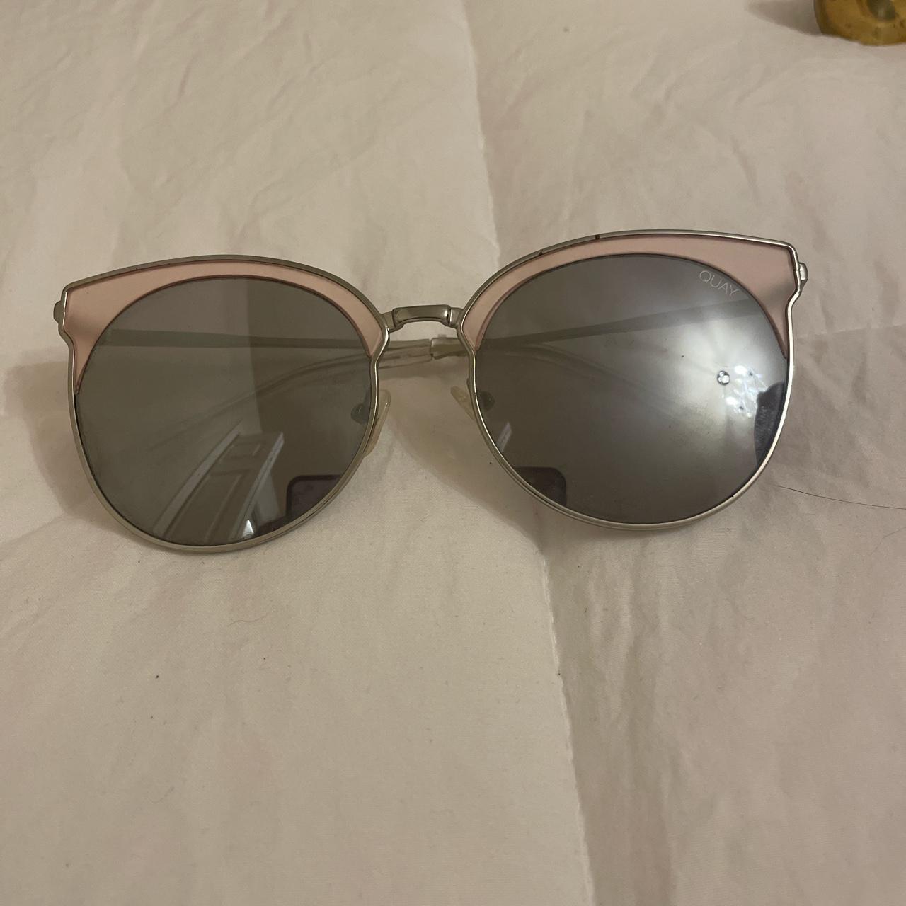 🤍Quay cat eye sunglasses with pink rims #quay... - Depop