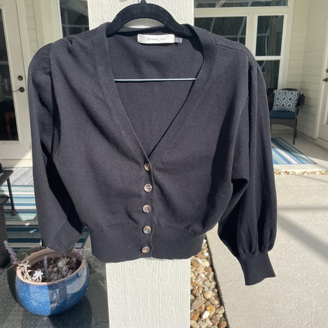 🤍mustard seed black sweater 🤍size Small 🤍tagged... Depop