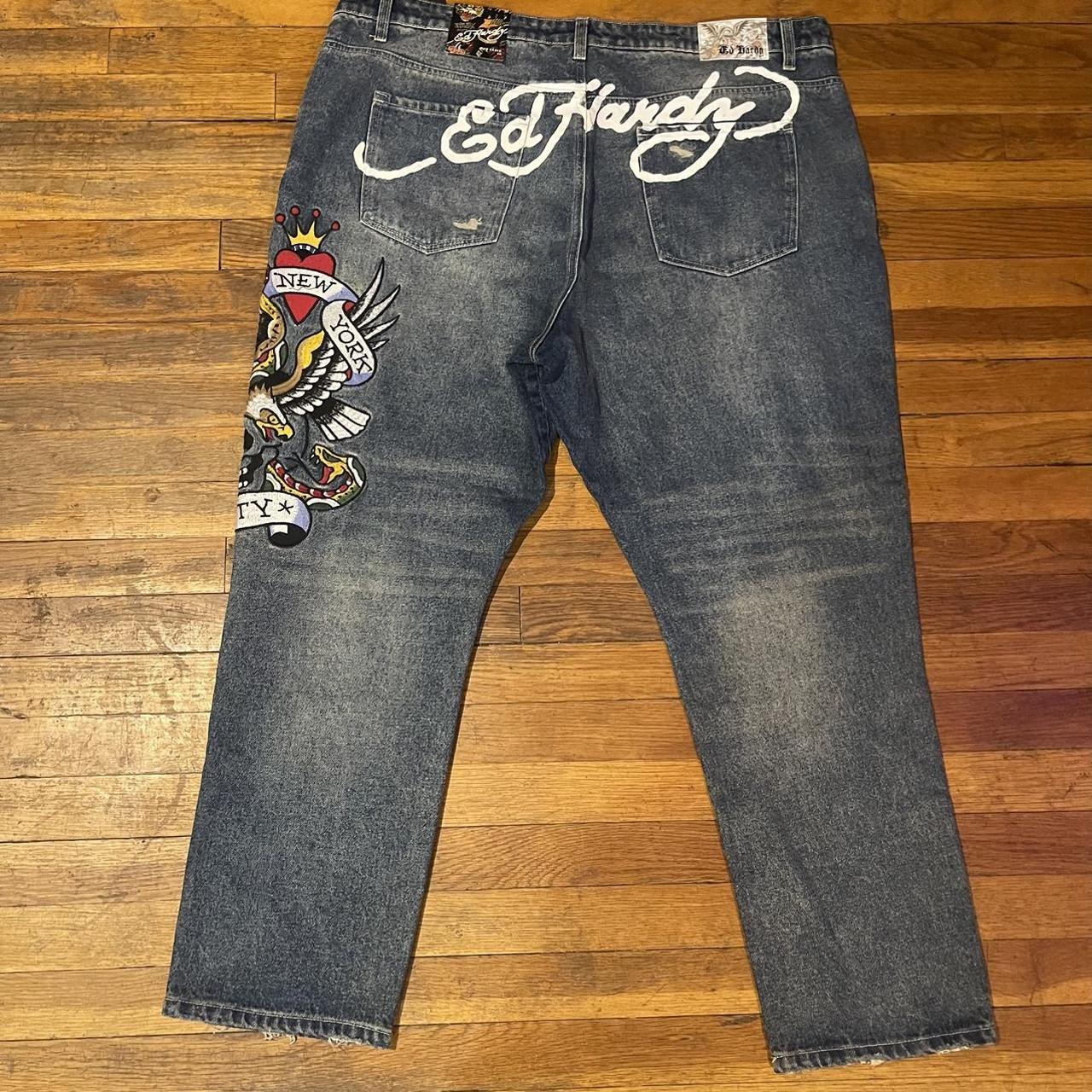 Ed Hardy Pants Size 42x30 #Y2K #Grunge #Emo - Depop