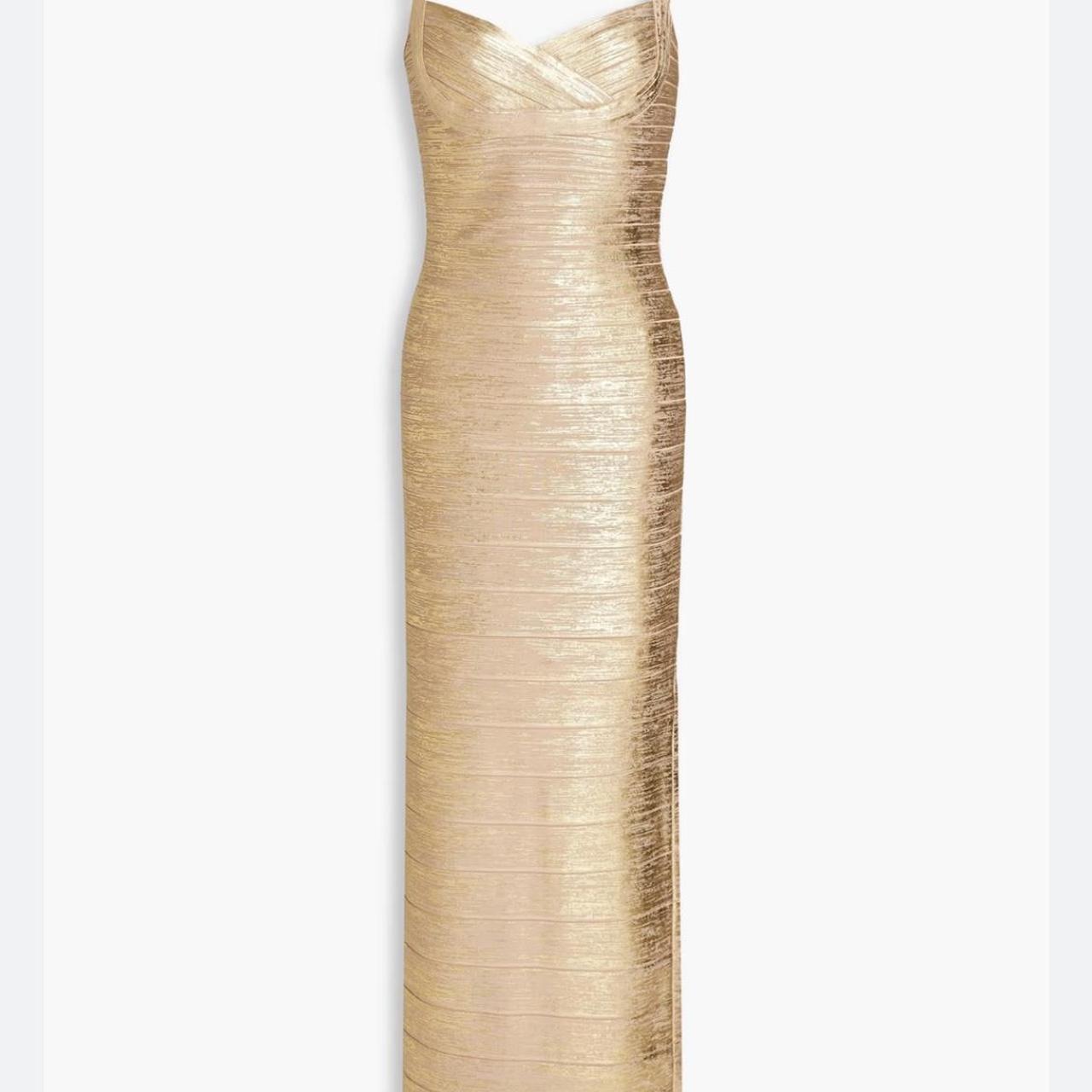 Herve leger gold fashion dress