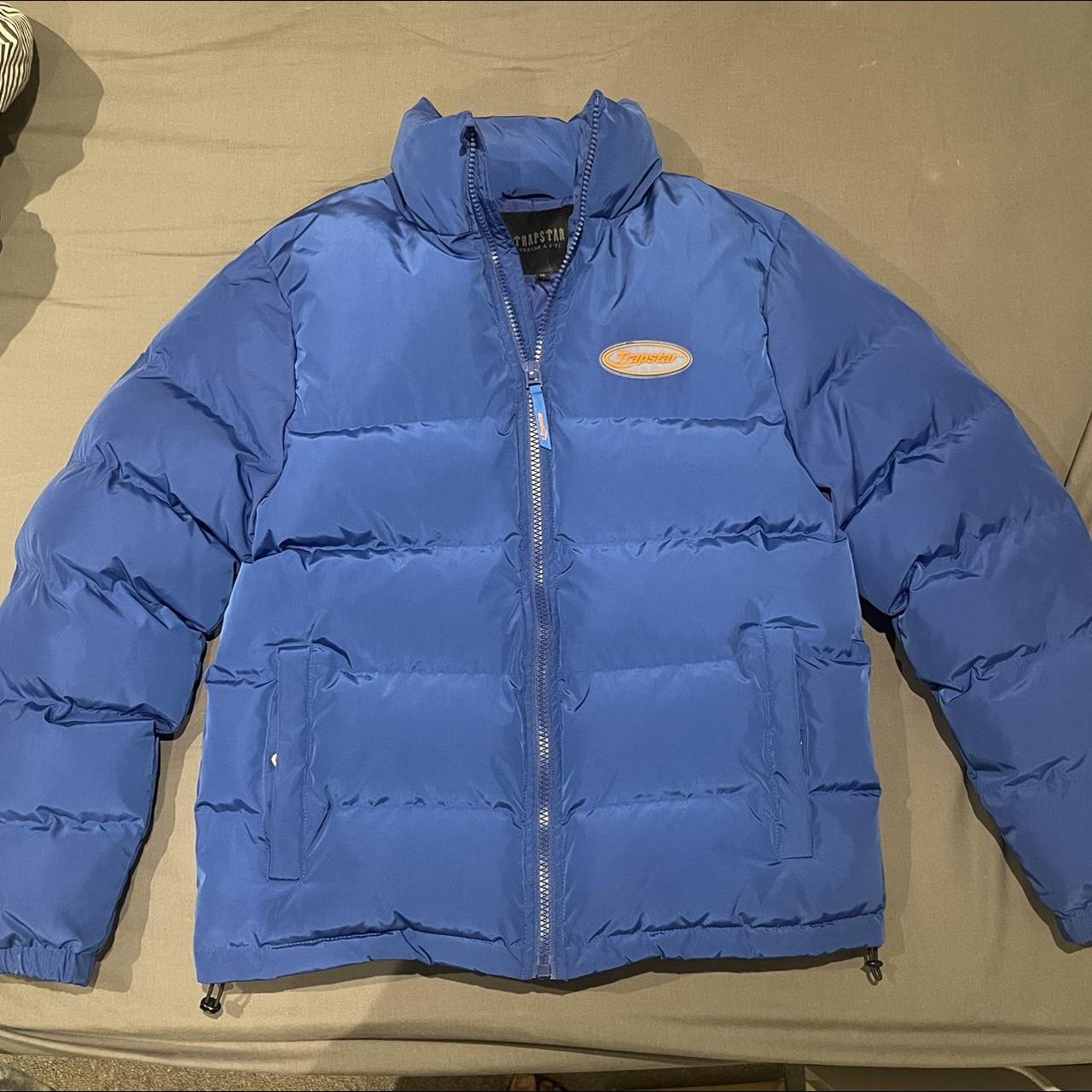 trapstar hyperdrive puffer jacket (blue) puffer szn... - Depop