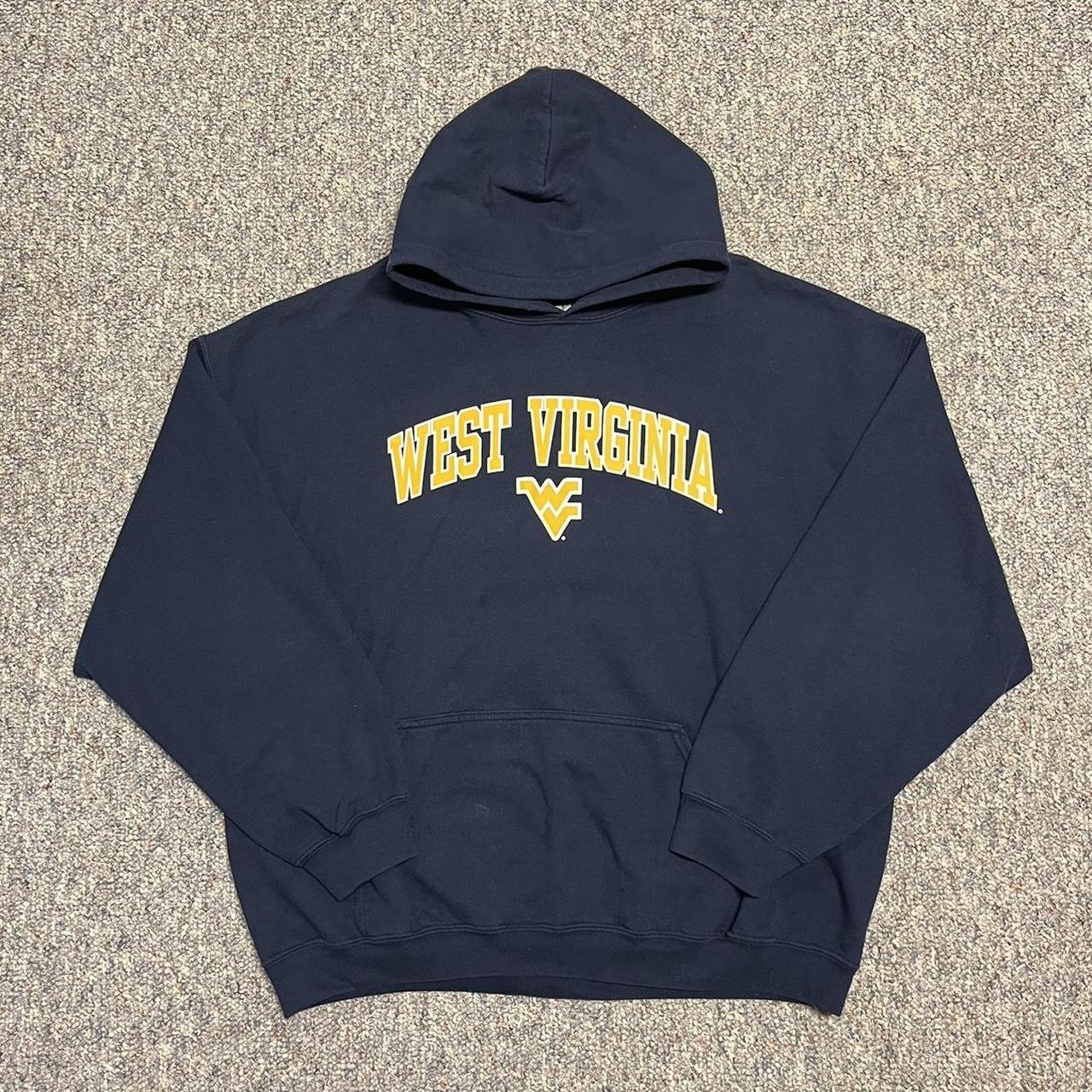 West Virginia University spellout hoodie. In great... - Depop