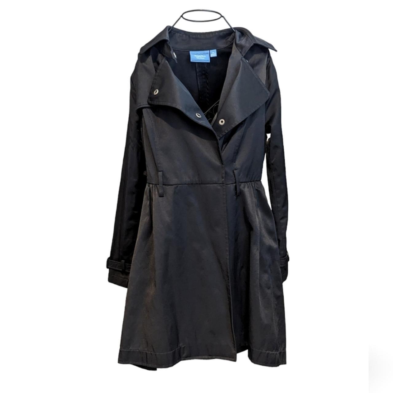 Simply Vera Black Black Trench Coat size XS, in