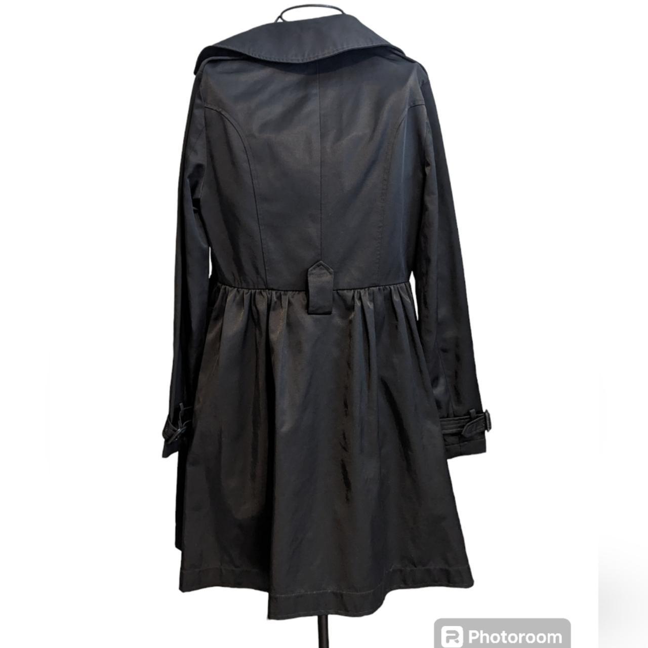 Simply Vera Black Black Trench Coat size XS, in