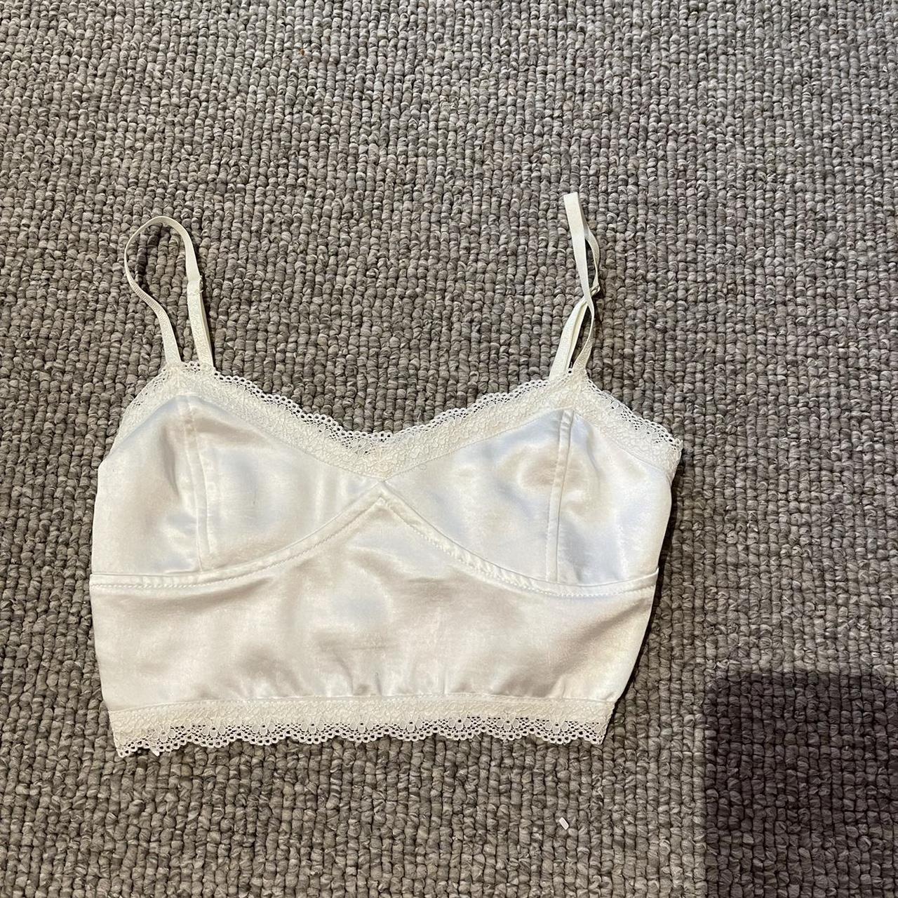 luck & trouble white bralette super cute and would... - Depop