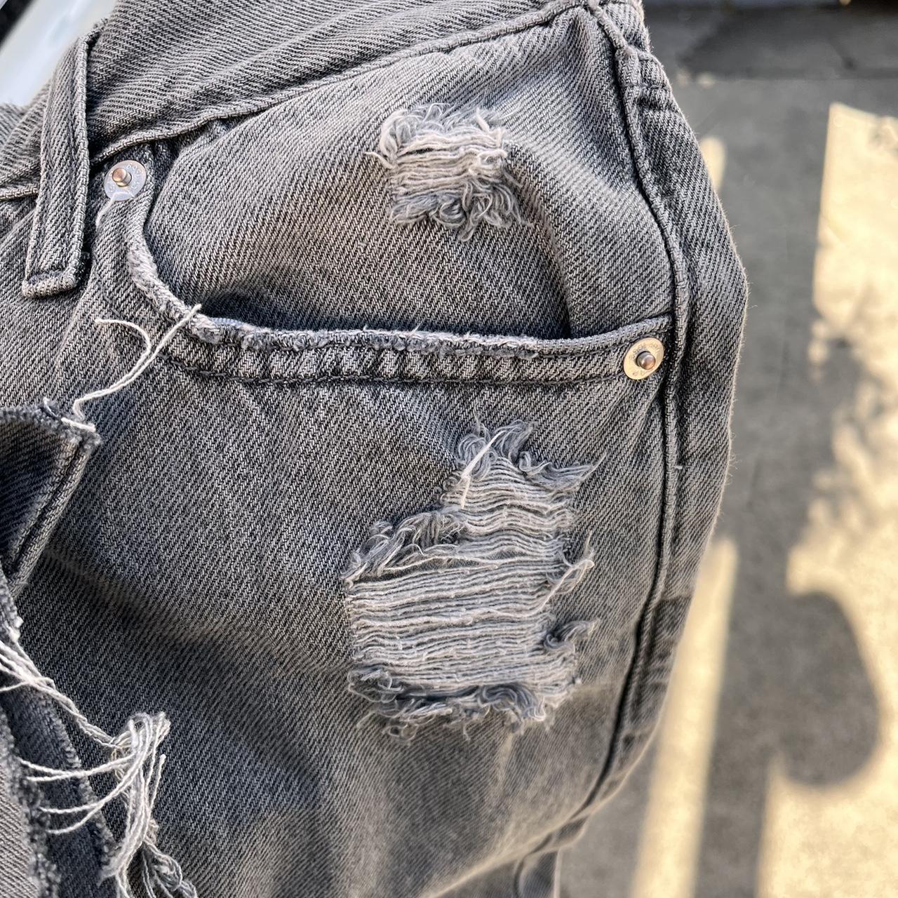 Baggy grey women jeans Low waisted-30 Inseam cut... - Depop