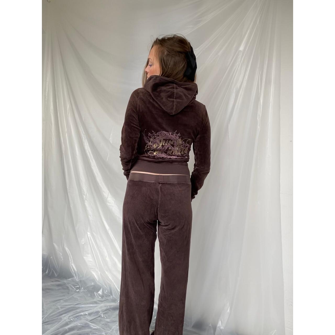 90s/Y2k juicy outlets couture Brown velvet velour track pants