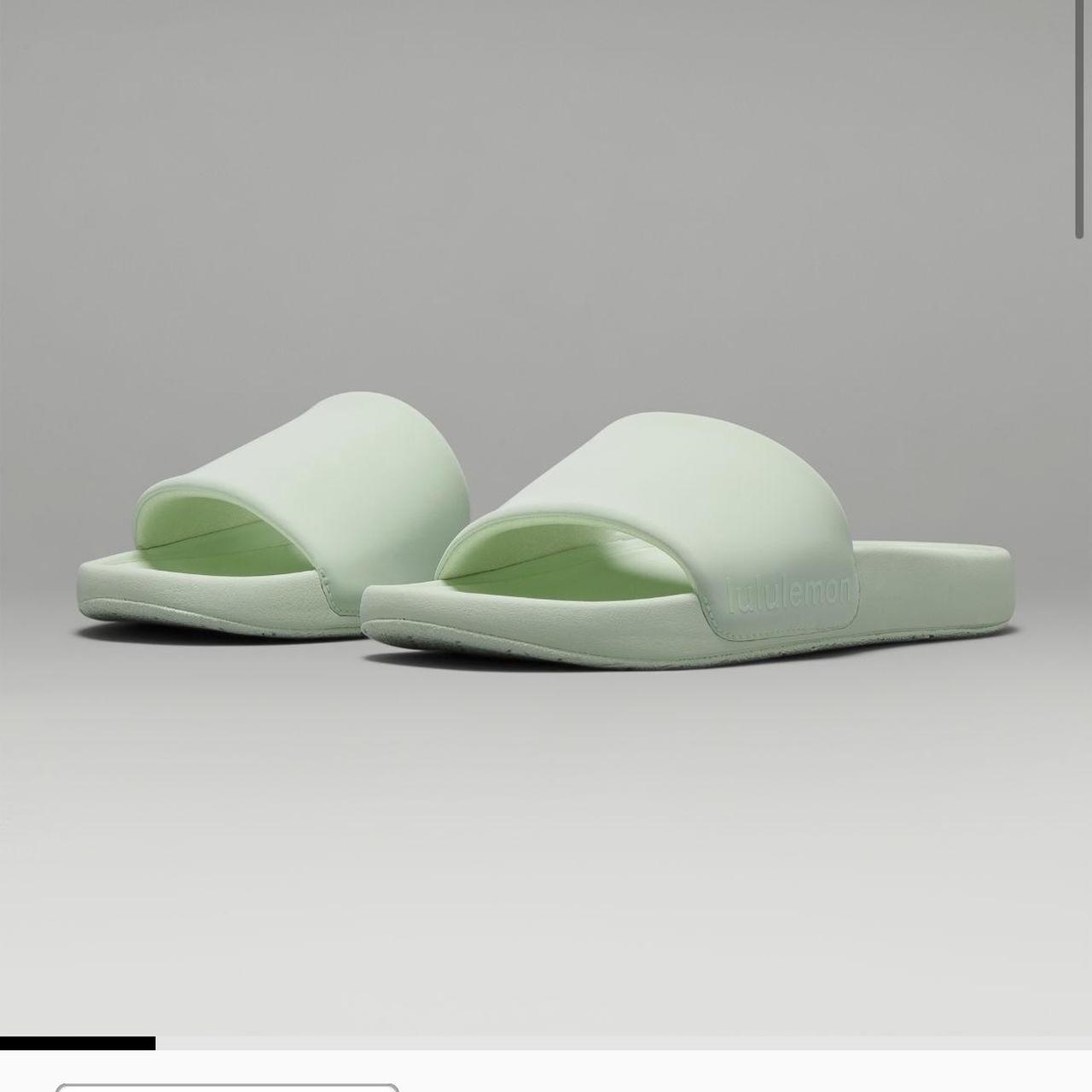 Lululemon Green restfeel womens slides Brand new... - Depop