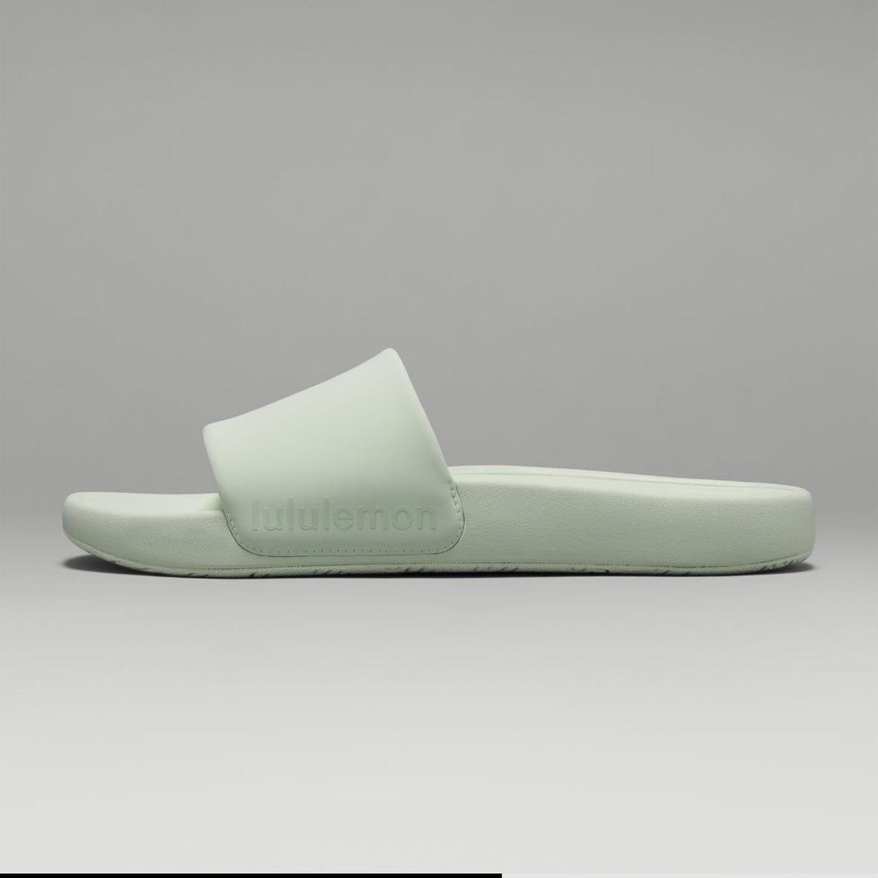 Lululemon Green restfeel womens slides Brand new... - Depop