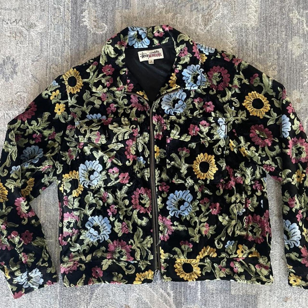 Stussy Floral Jacquard Garage Jacket, Men's Small or... - Depop