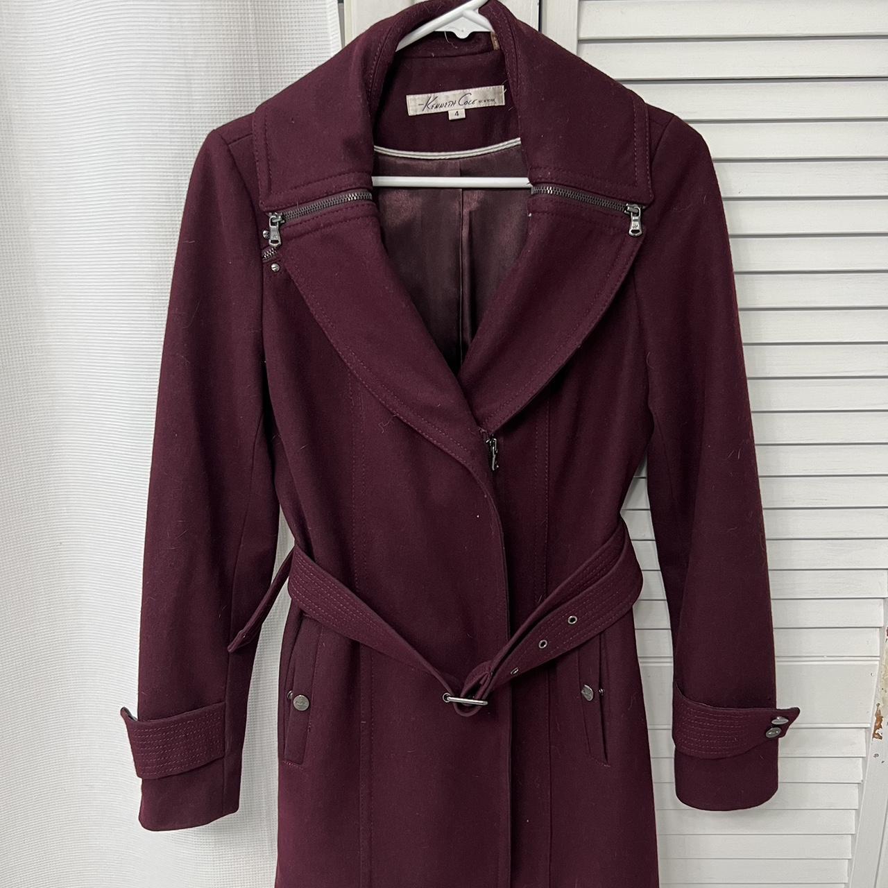 Kenneth cole cheap burgundy coat