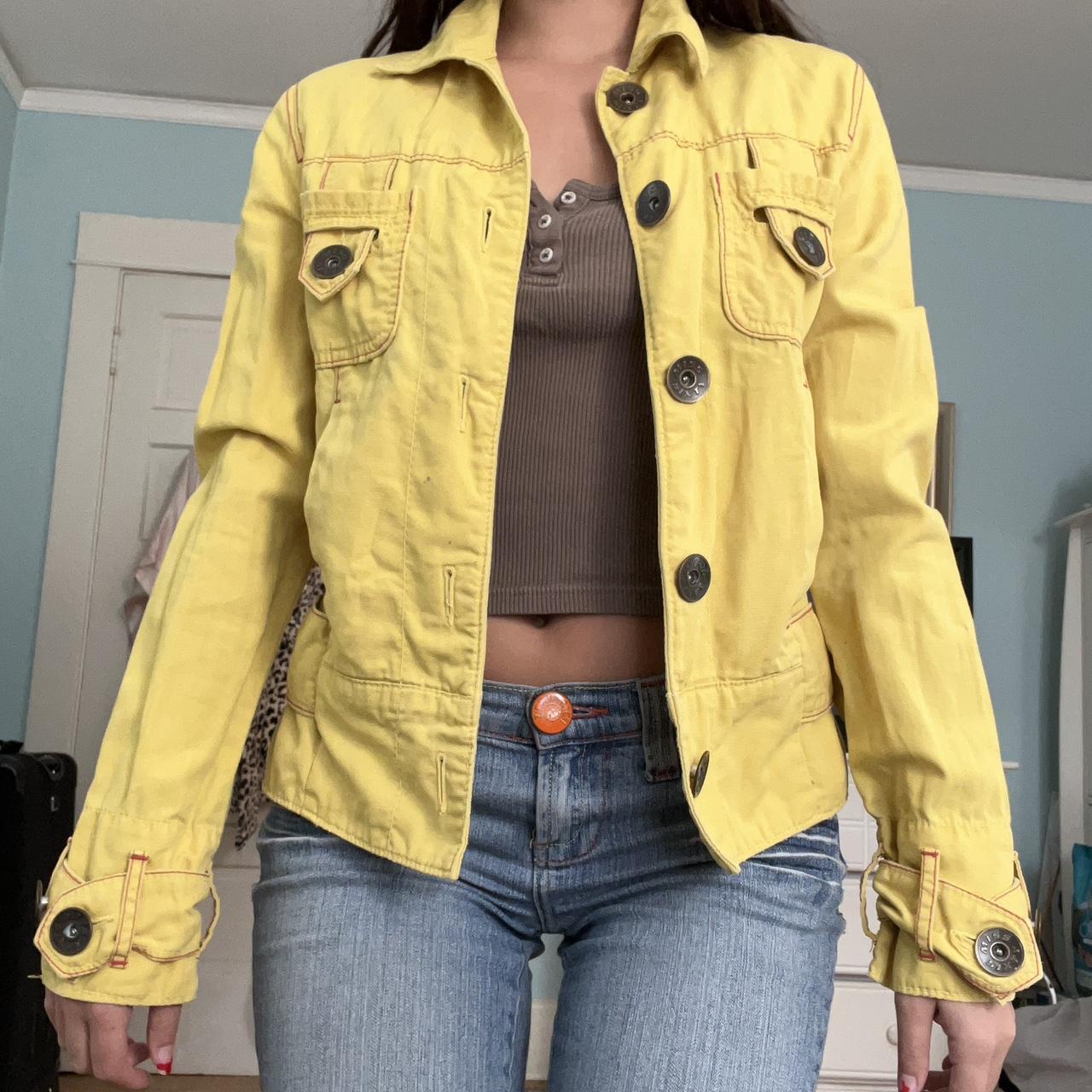 Light yellow jean clearance jacket