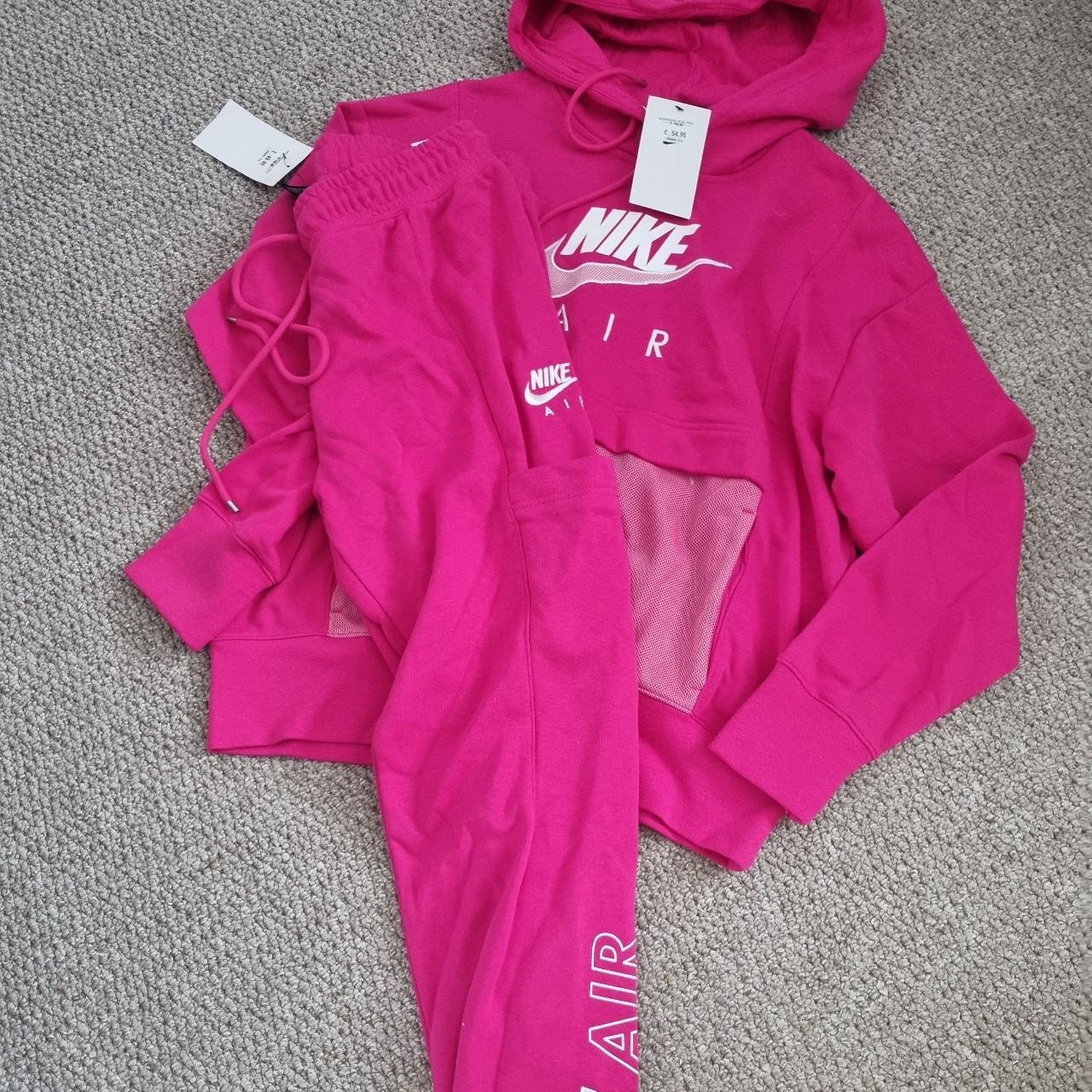 Pink nike tracksuit womens best sale