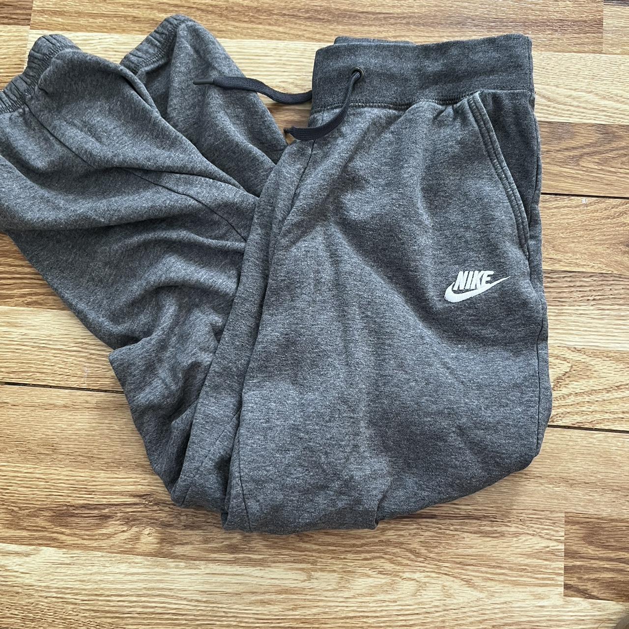 Grey Nike sweats with cuff bottoms. Worn before but... - Depop