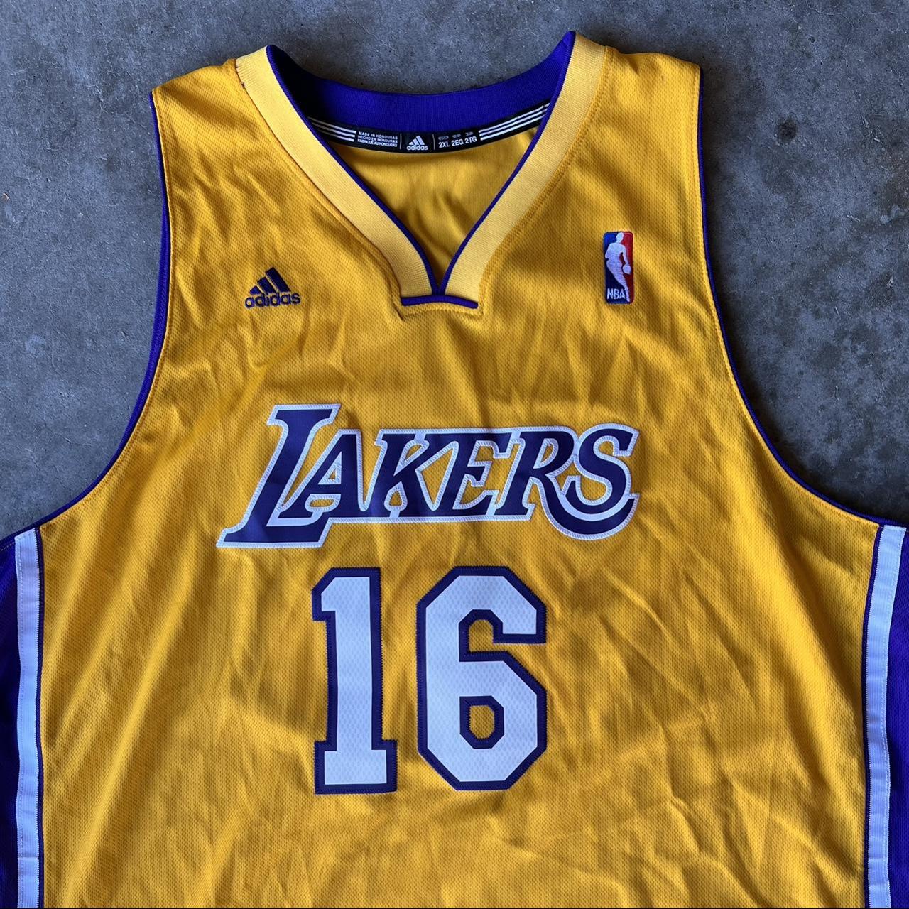 2015/16 nba lakers away jersey. Classic gold and - Depop