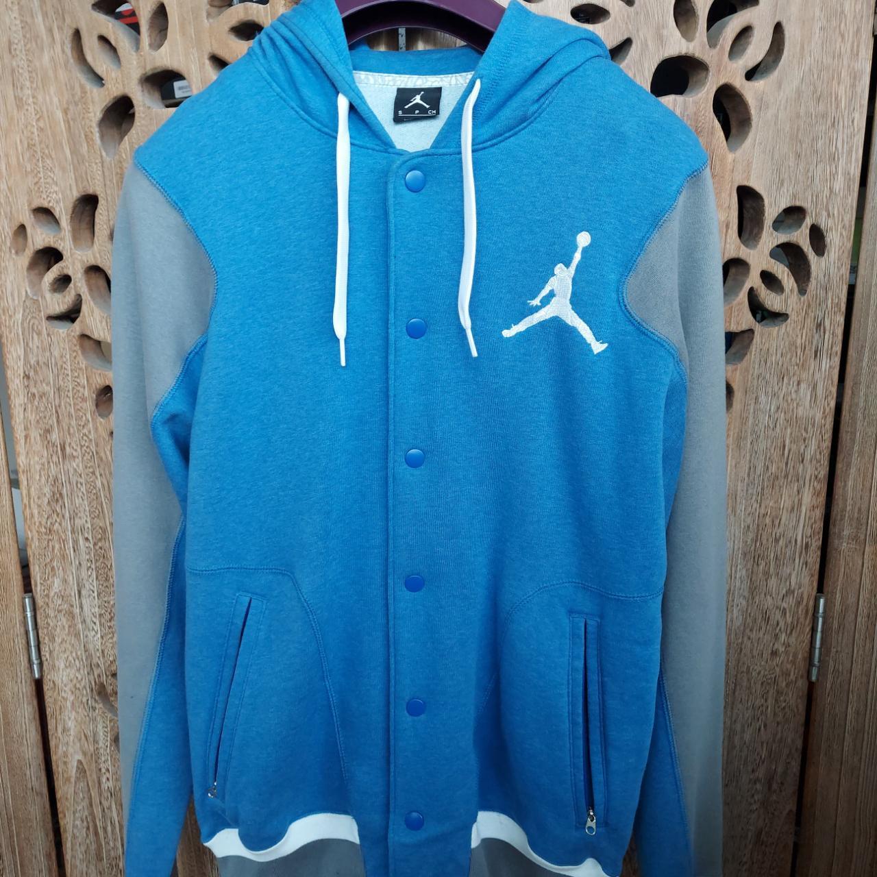 Air Jordan Varsity Jacket Hoodie Size - Depop