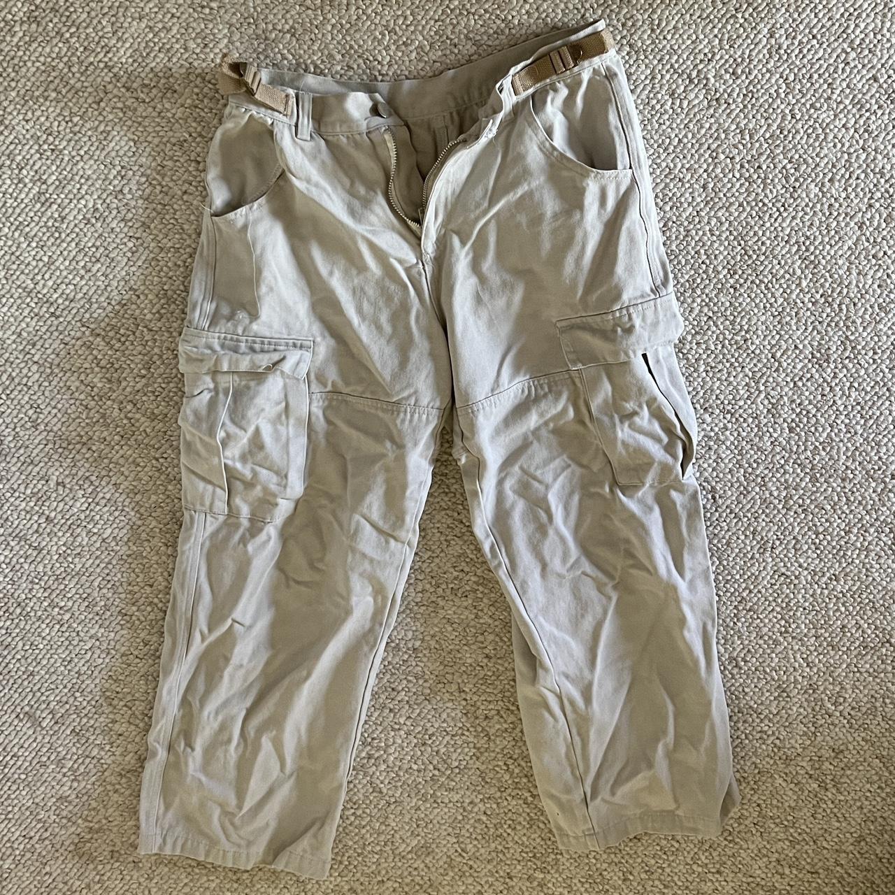 Apricot Men's Cream and White Trousers (2)