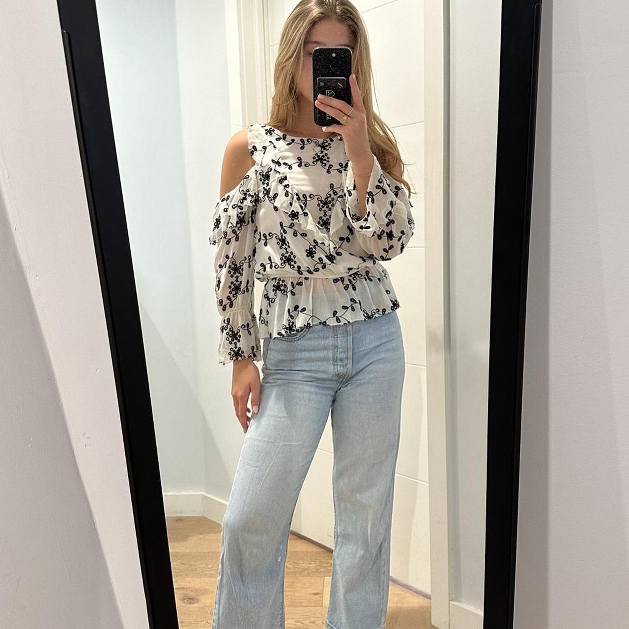 Joie eyelet cold shoulder top. Original price: $240 - Depop
