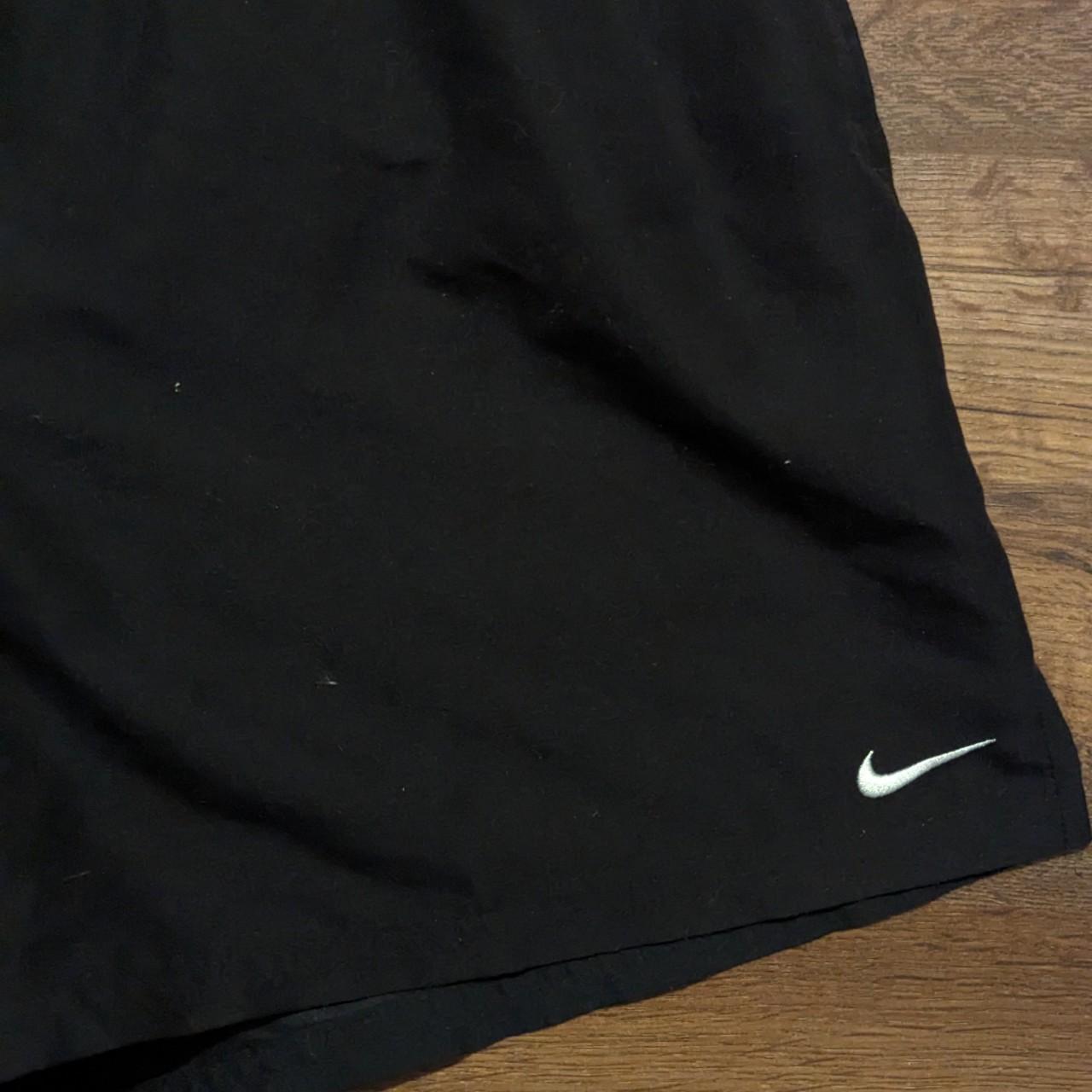 Nike men's short shorts black with white... - Depop