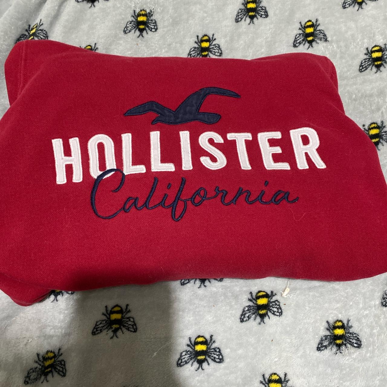 Red Hollister Hoodie Worn a few times - still in... - Depop