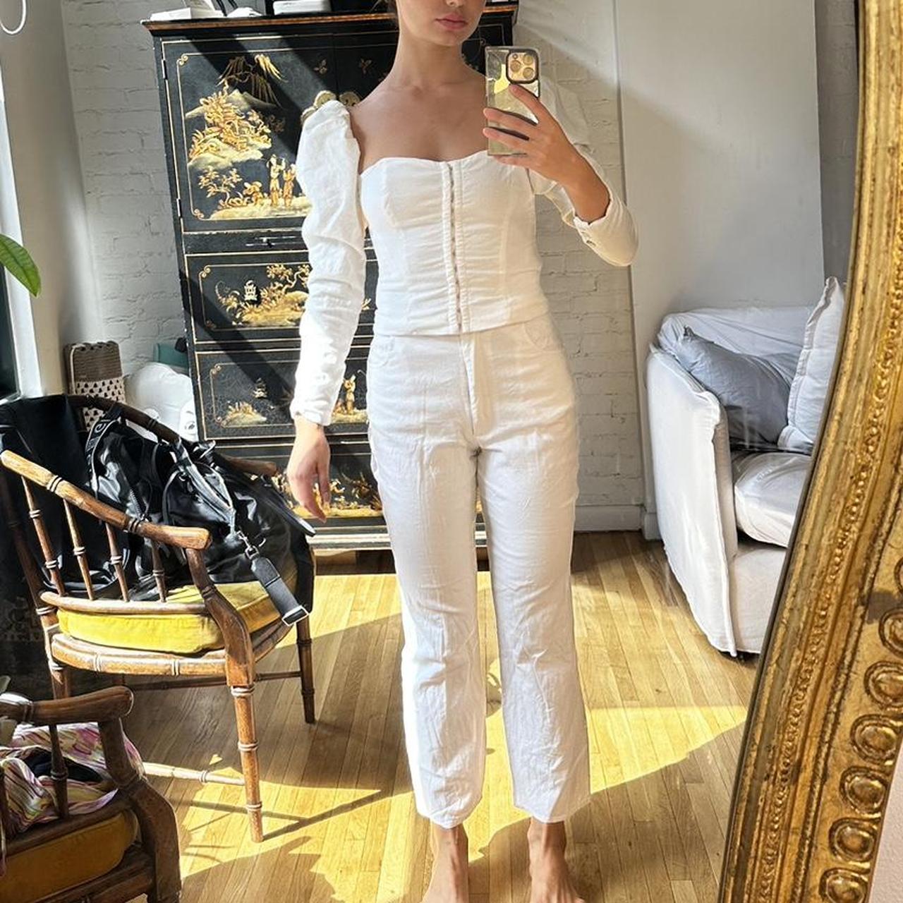 Lpa linen pants and corset top set. Worn a bunch and... - Depop
