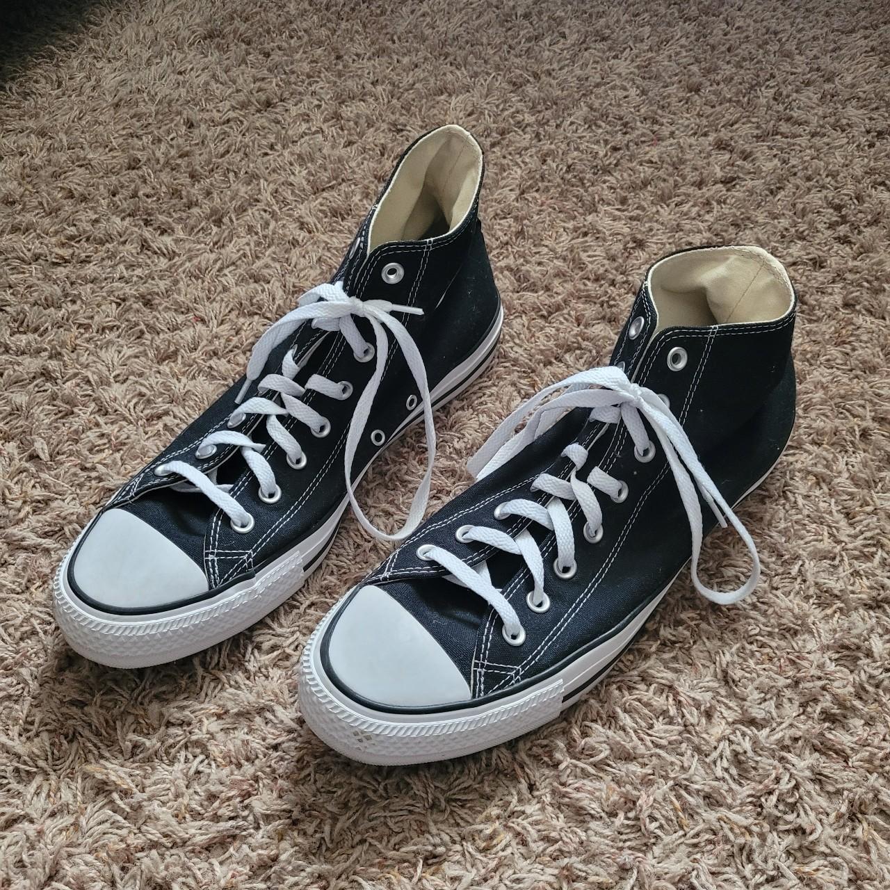 Converse Men's Black Trainers | Depop