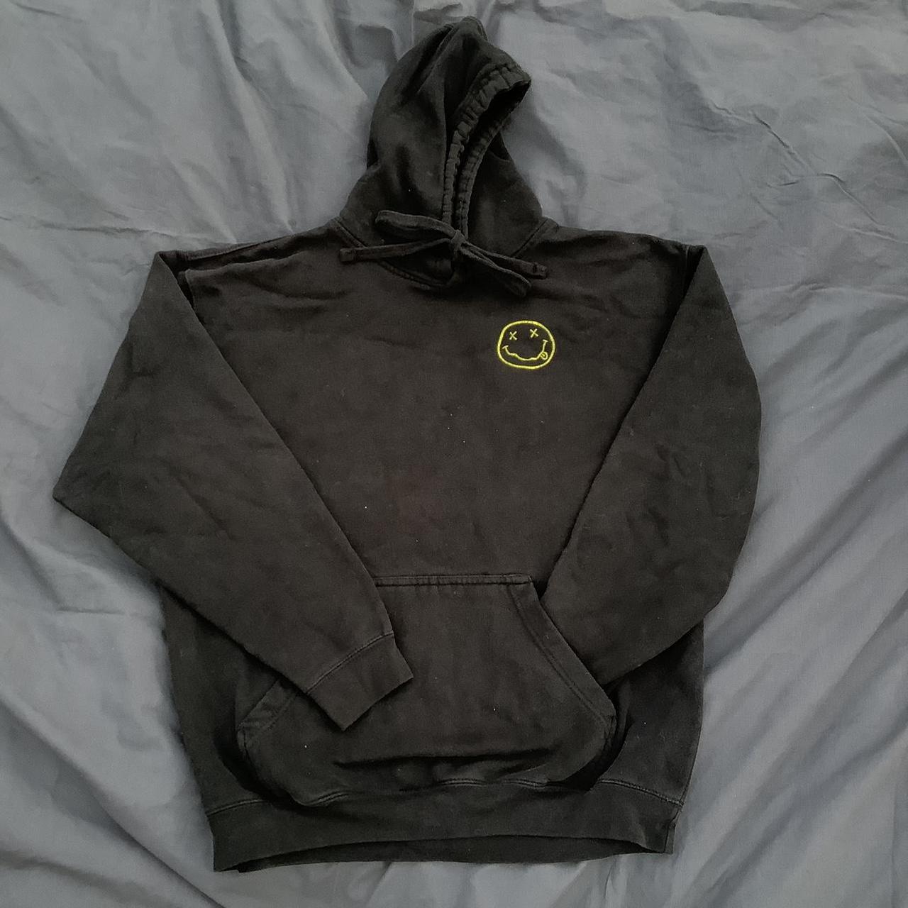 Urban Outfitters Men's Black and Yellow Hoodie (2)