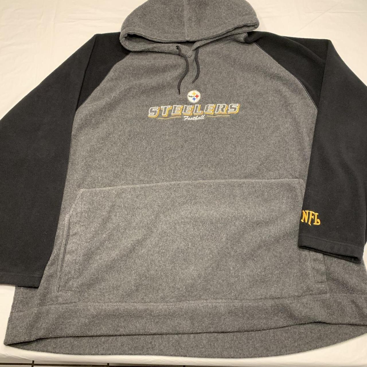 NFL Pittsburgh Steelers Gray Pullover Hoodie Fleece - Depop