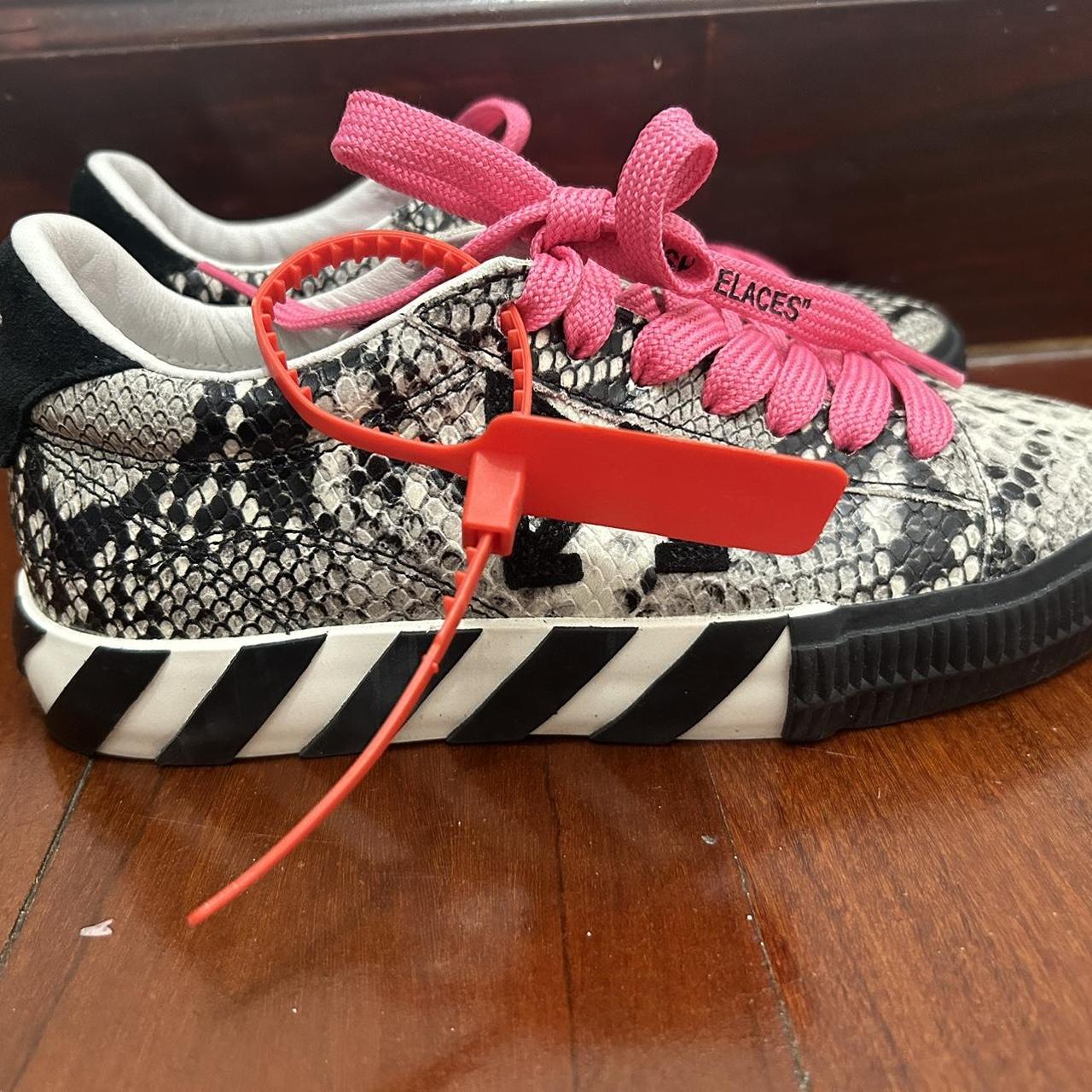 off white snake print sneakers