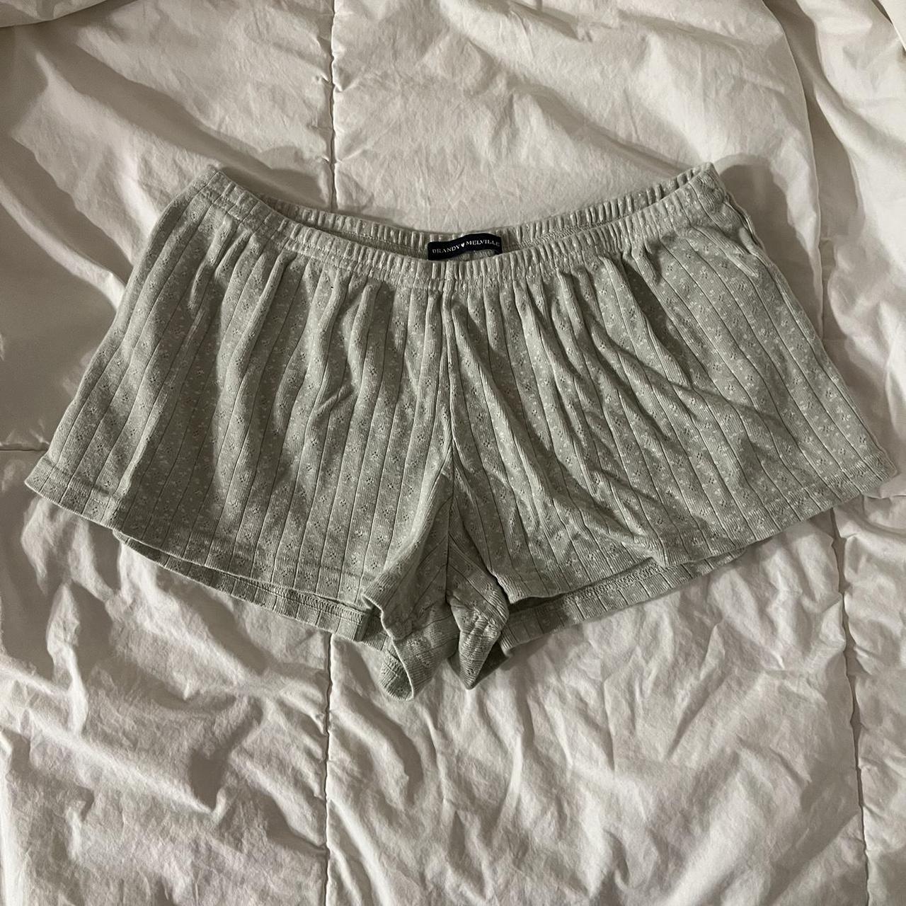 pistachio white floral pj shorts🍵🧸☁️ brand: Depop