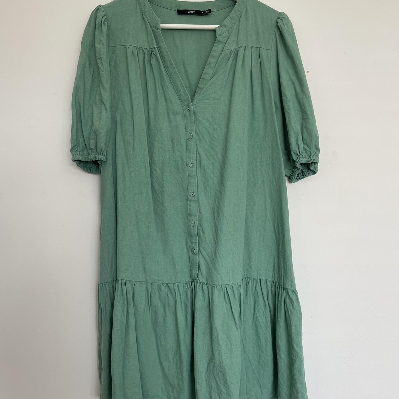 Sportsgirl green summer dress size 8 in excellent... Depop