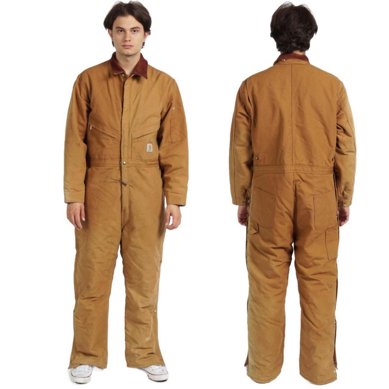 CARHARTT Workwear Brown Cargo Coveralls shops Jumpsuit