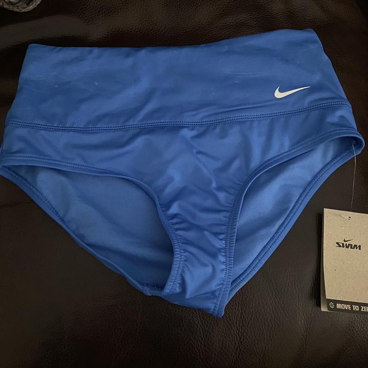 Nike Women's Blue and White Bikini-and-tankini-bottoms | Depop