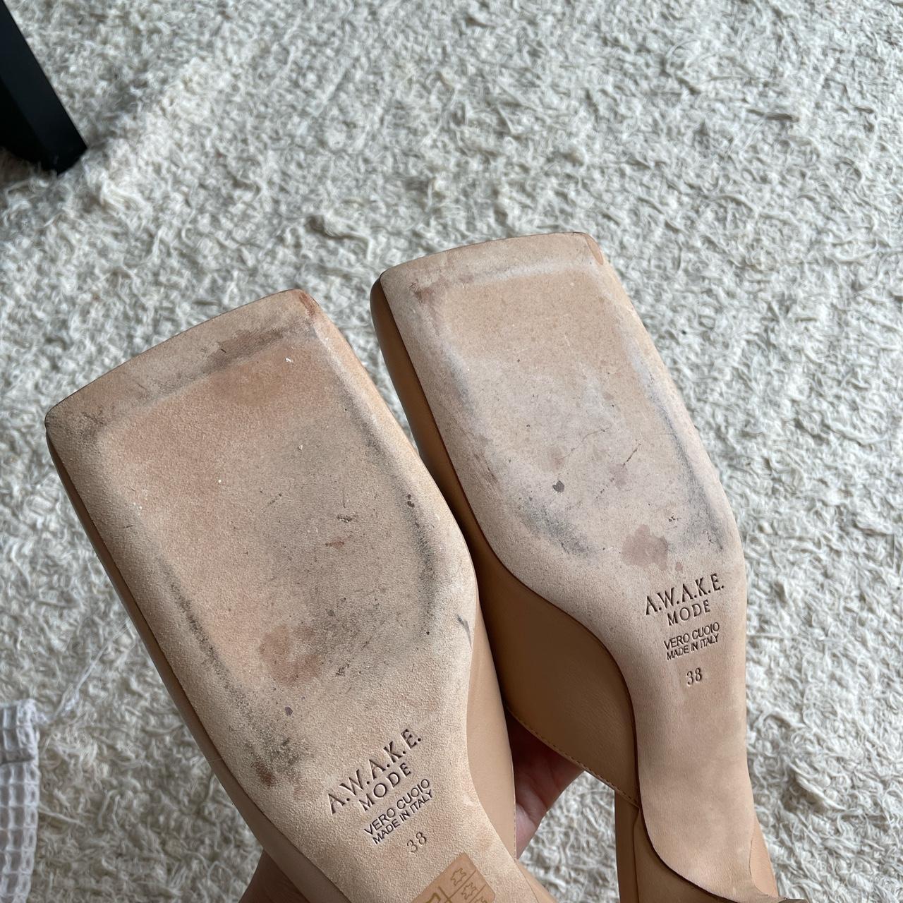 A.W.A.K.E Mode Women's Tan Mules (4)