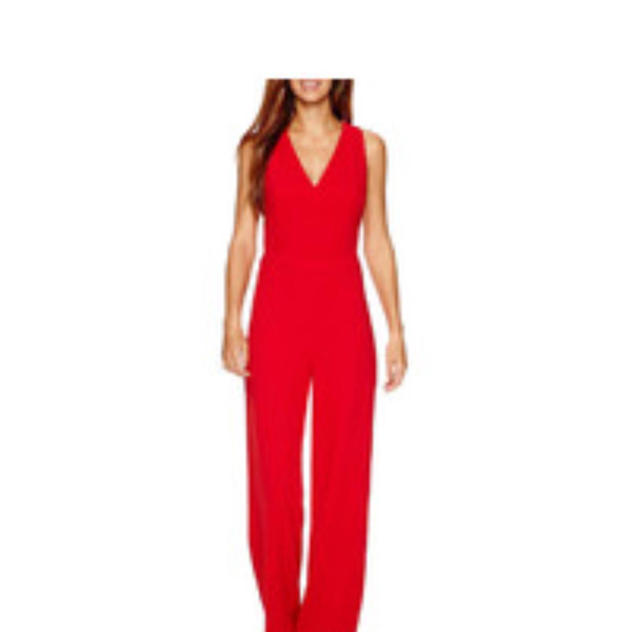 MNG Mango red jumpsuit size AU8 cross back v