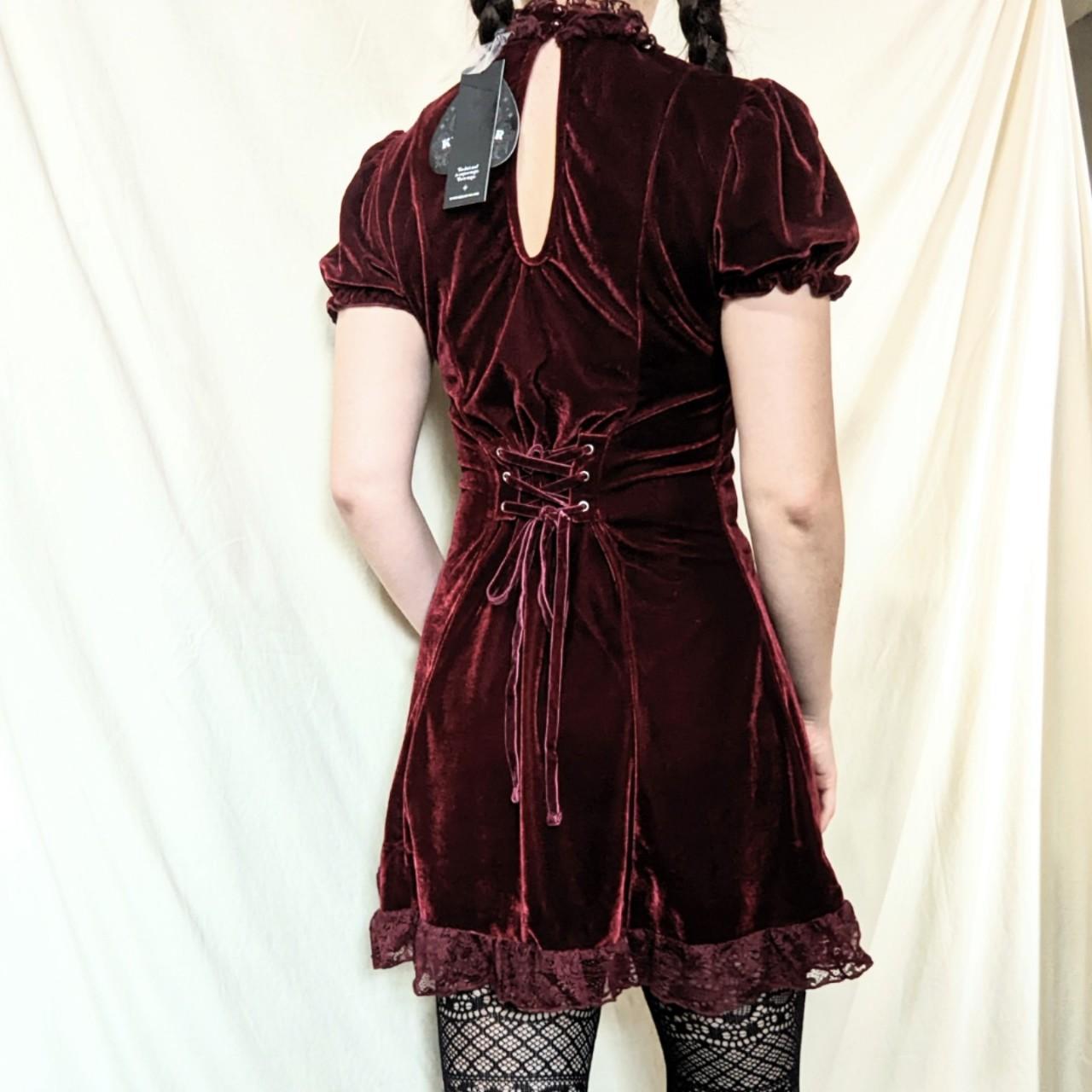 Killstar Women's Burgundy and Red Dress (3)