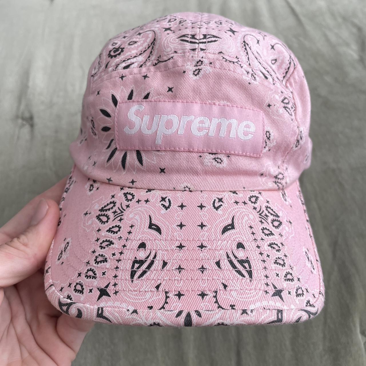 Very gently used Supreme 6 panel hat, Leather strap... - Depop