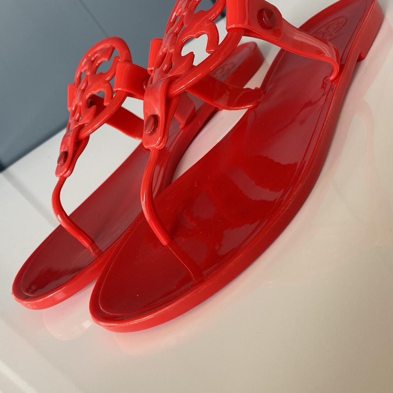 Tory burch outlet red jelly sandals