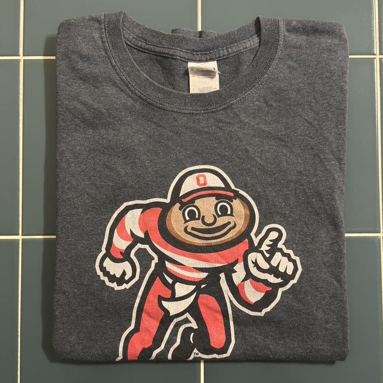 Gildan Men's T-shirt - Grey/Black - L – Vintage O… - image 1