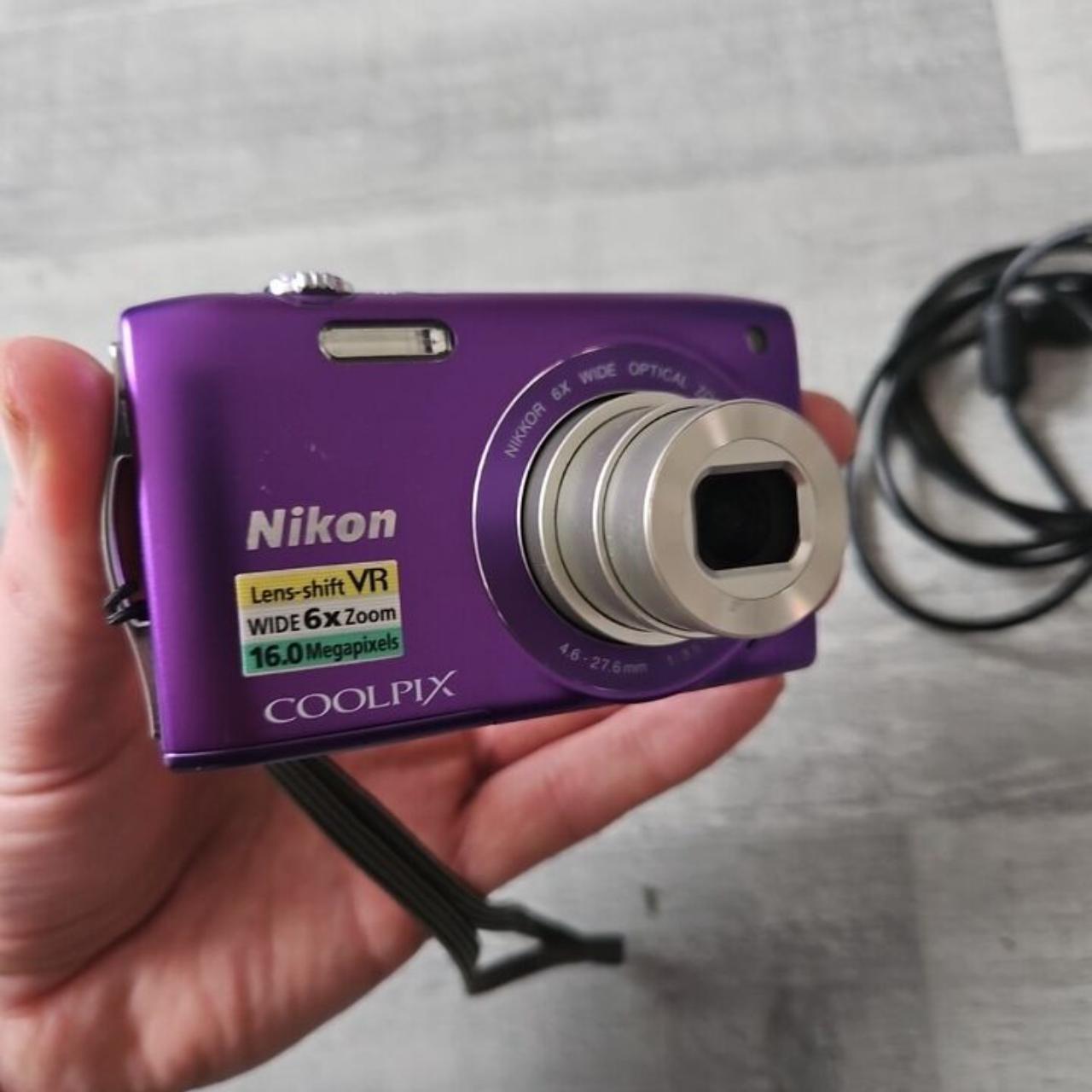 Nikon Coolpix S3300 Purple Digital Camera With USB... - Depop