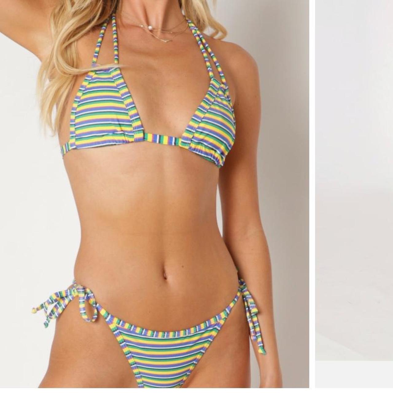 Montce Swim green bikini bathing suit size xs top - Depop