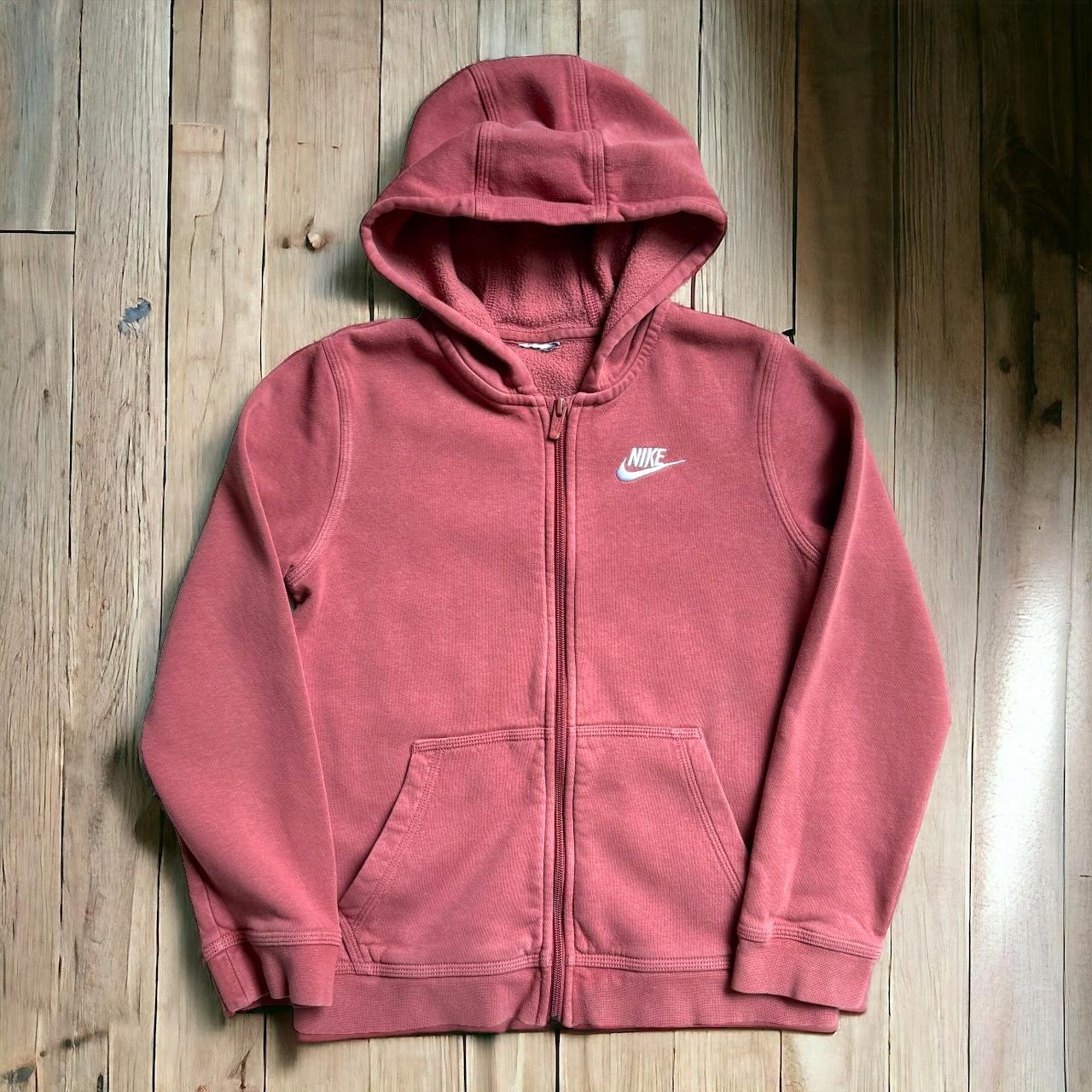 Nike Y2K logo swoosh zip up hoodie in archaeo